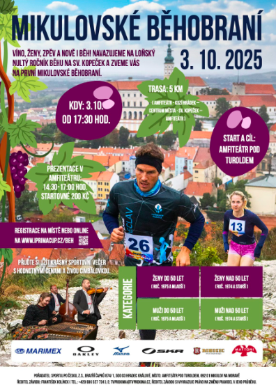 Plakát události Mikulovské běhobraní