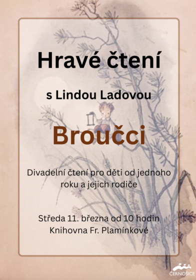 Plakát události Hravé čtení s Lindou Ladovou: Broučci