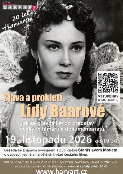 Plakát události Sláva a prokletí Lídy Baarové