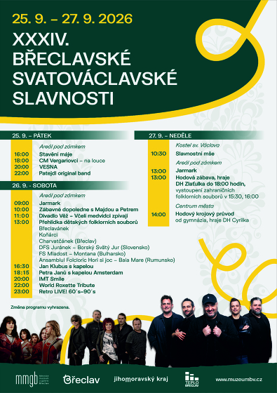Plakát události XXXIV. Břeclavské svatováclavské slavnosti