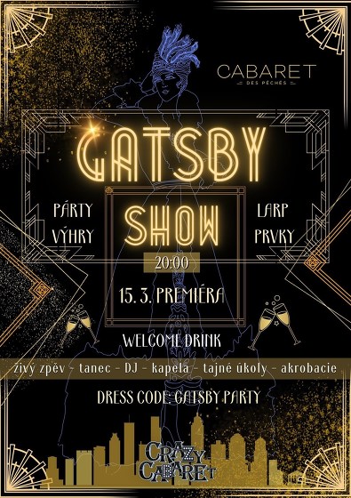 Plakát události Crazy Cabaret: Gatsby show - PREMIÉRA