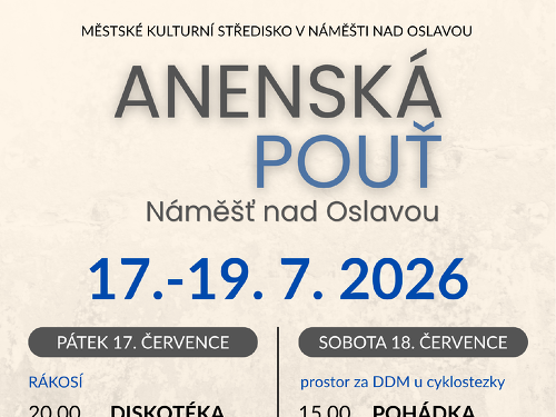 Plakát události Anenská pouť
