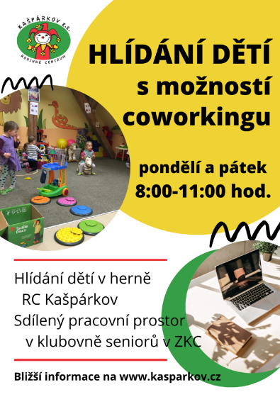 Plakát události Hlídání dětí s coworkingem