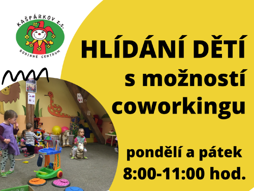 Plakát události Hlídání dětí s coworkingem