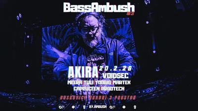 Plakát události BassAmbush #3 w/ AKIRA, Boskovice