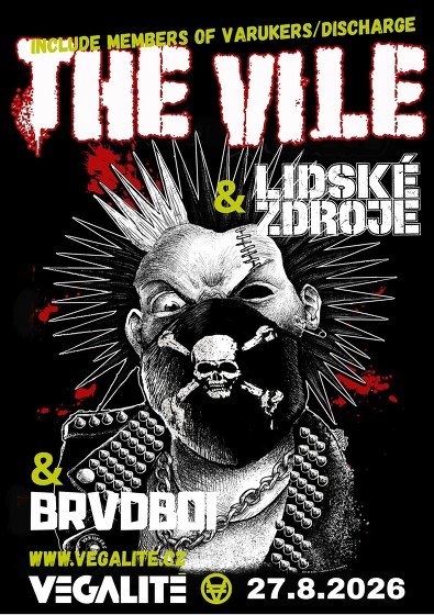 Plakát události THE VILE (UK) // LIDSKÉ ZDROJE (CZ/AT) // BRVDBOI (CZ/PL)