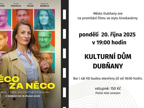 Plakát události Něco za něco - kino