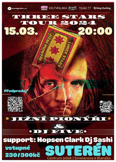 Plakát události Jižní Pionýři & DJ Five