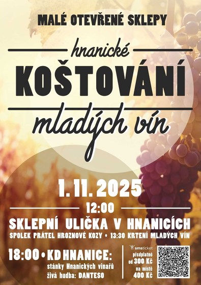 Plakát události Otevřené sklepy HNANICE s koštováním mladých vín