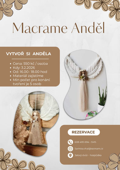 Plakát události Macrame Anděl