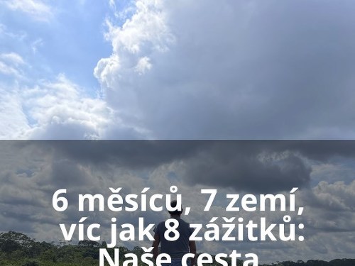 Plakát události 6 měsíců, 7 zemí,  víc jak 8 zážitků