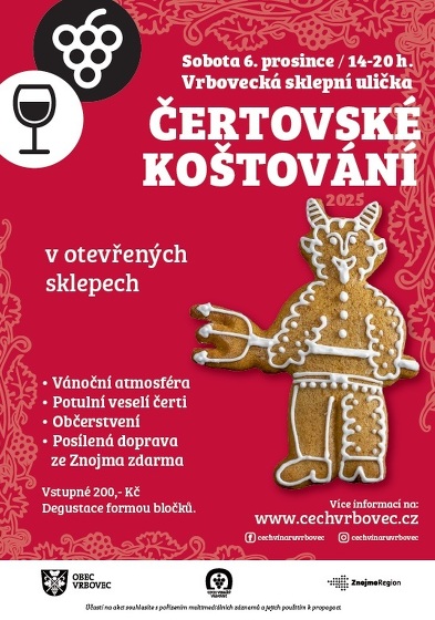 Plakát události Čertovské koštování ve Vrbovci