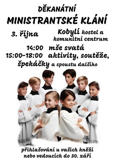 Plakát události Děkanátní ministrantské klání