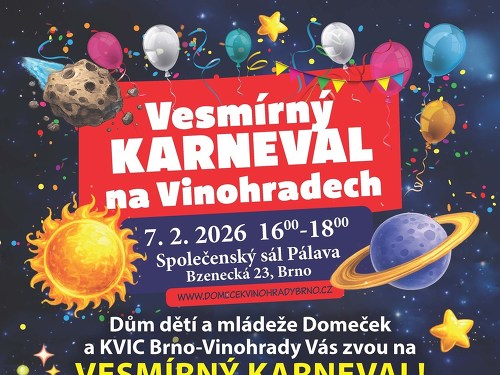 Plakát události Vesmírný karneval na Vinohradech