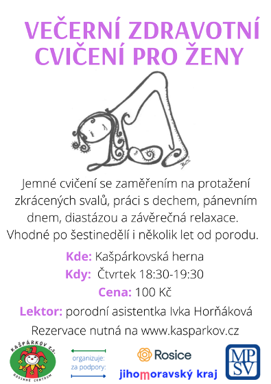 Plakát události Zdravotní cvičení pro ženy