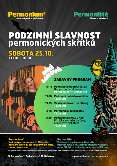 Plakát události 🧙‍♂️🎃 Podzimní slavnost permonických skřítků