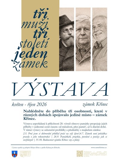 Plakát události Zámek Křinec | prohlídka a přednáška s majitelem zámku