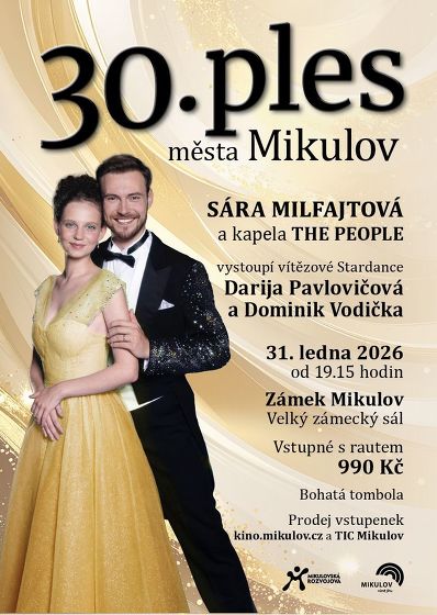 Plakát události 30. ples města Mikulov
