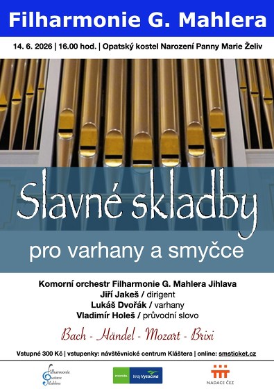 Plakát události Slavné skladby pro varhany a smyčce