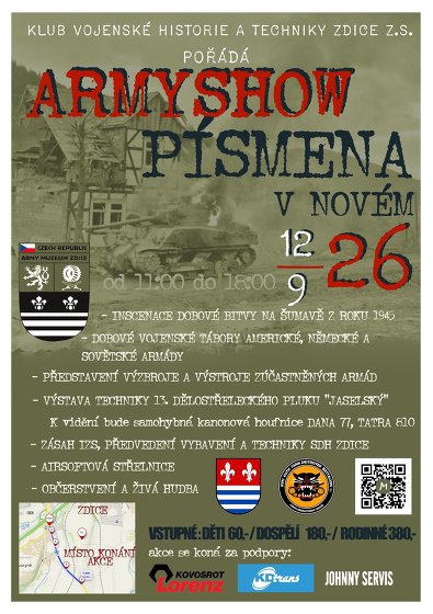 Plakát události Army Show Písmena 2026