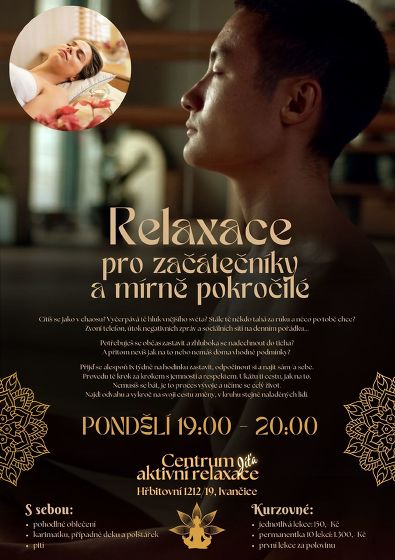 Plakát události Relaxace pro začátečníky a mírně pokročilé