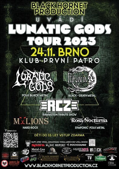 Plakát události Lunatic Gods tour