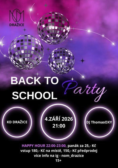 Plakát události Back to school party