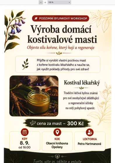 Plakát události Podzimní bylinkový workshop