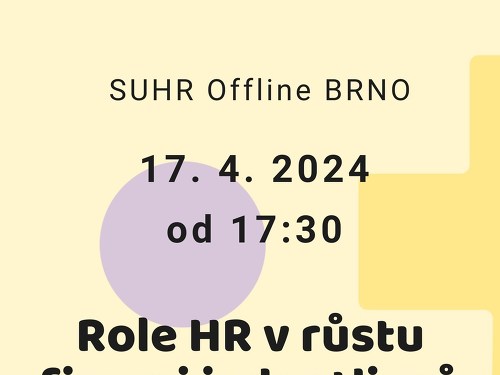 Plakát události SUHR Offline Brno: Role HR v růstu firem i jednotlivců