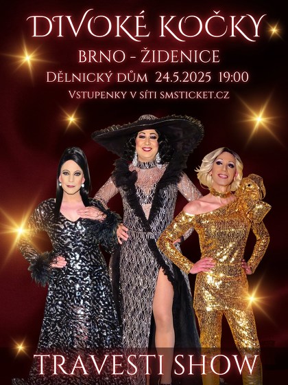 Plakát události Travesti Divoké kočky v Brně