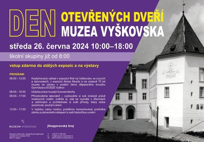 Plakát události Den otevřených dveří Muzea Vyškovska