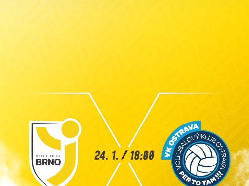 Plakát události ČEZ extraliga mužů: Volejbal Brno - Ostrava