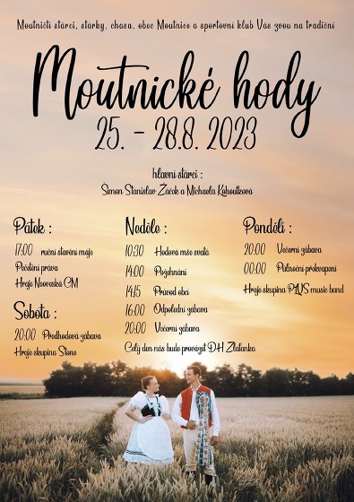 Plakát události Moutnické hody