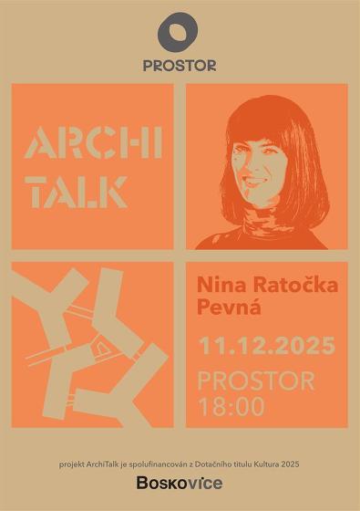 Plakát události ArchiTalk #12 - Nina Ratočka Pevná, Boskovice