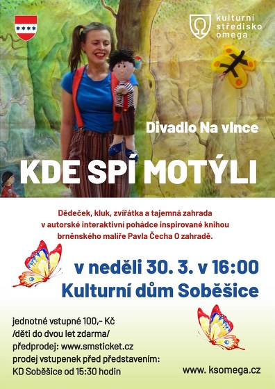 Plakát události Divadlo Na vlnce: KDE SPÍ MOTÝLI