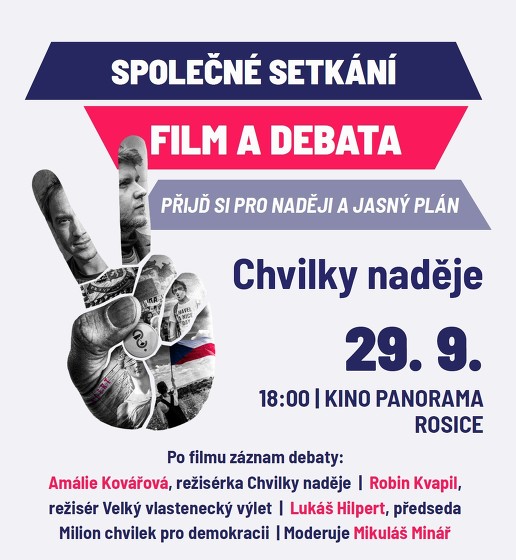Plakát události Předvolební promítání filmu Chvilky naděje a debata