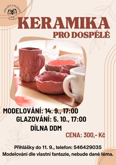 Plakát události Keramika pro dospělé - modelování