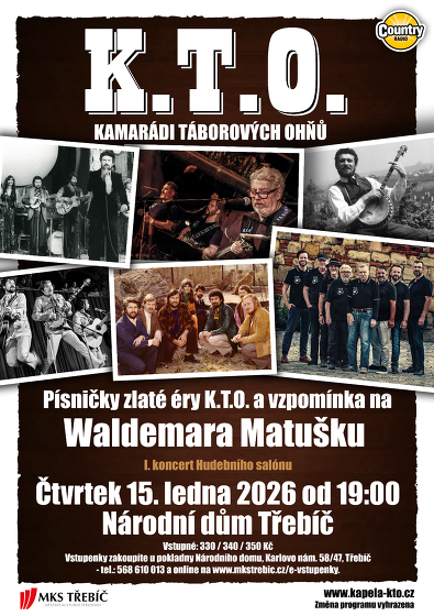 Plakát události K.T.O. - Písničky zlaté éry