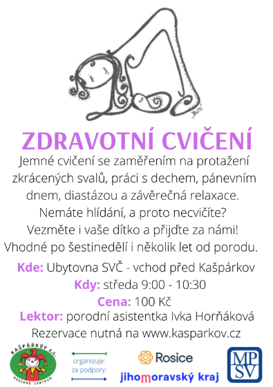 Plakát události Zdravotní cvičení pro ženy