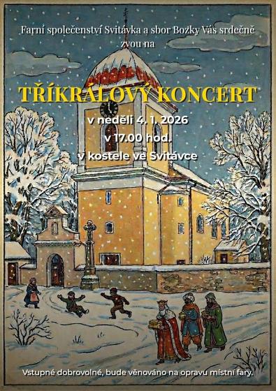 Plakát události Tříkrálový koncert v kostele, Svitávka
