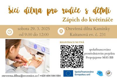 Plakát události Šicí dílna pro rodiče s dětmi