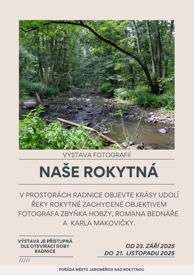 Plakát události Výstava fotografií Naše Rokytná