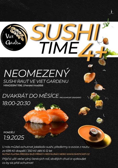 Plakát události Sushi Time 4+  Neomezený Sushi Raut