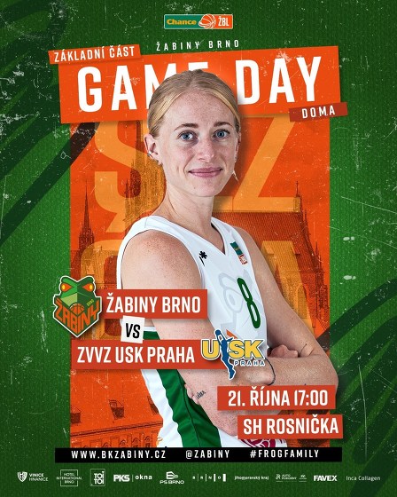 Plakát události Chance ŽBL: Žabiny Brno - ZVVZ USK Praha
