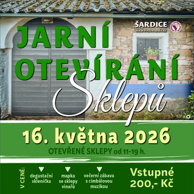 Plakát události Jarní otvírání sklepů v Šardicích