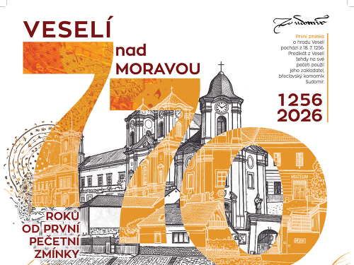 Plakát události Oslavy 770 let od první pečetní zmínky města Veselí nad Moravou - sobota