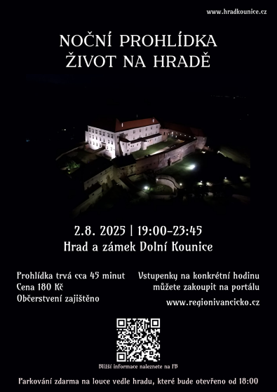 Plakát události Noční prohlídka Život na hradě