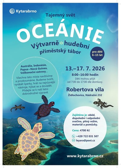 Plakát události Oceánie-letní příměstský tábor v Židlochovicích