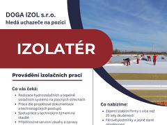 DOGA IZOL s.r.o. nabízí práci na pozici Izolatér v obci Vyškov