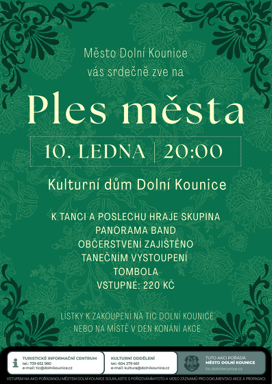 Plakát události Ples města Dolní Kounice